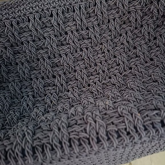 🍀4/$19🍀👜Simons Boho Crochet Navy Blue Mini Bag - Picture 5 of 10